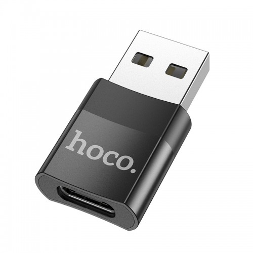  Adapteris Hoco UA17 USB-A to Type-C black 